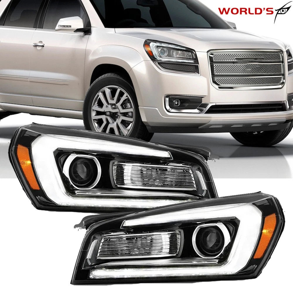 Pair Replacement Headlamp for GMC Acadia (2013–2016) Halogen with LED Tube