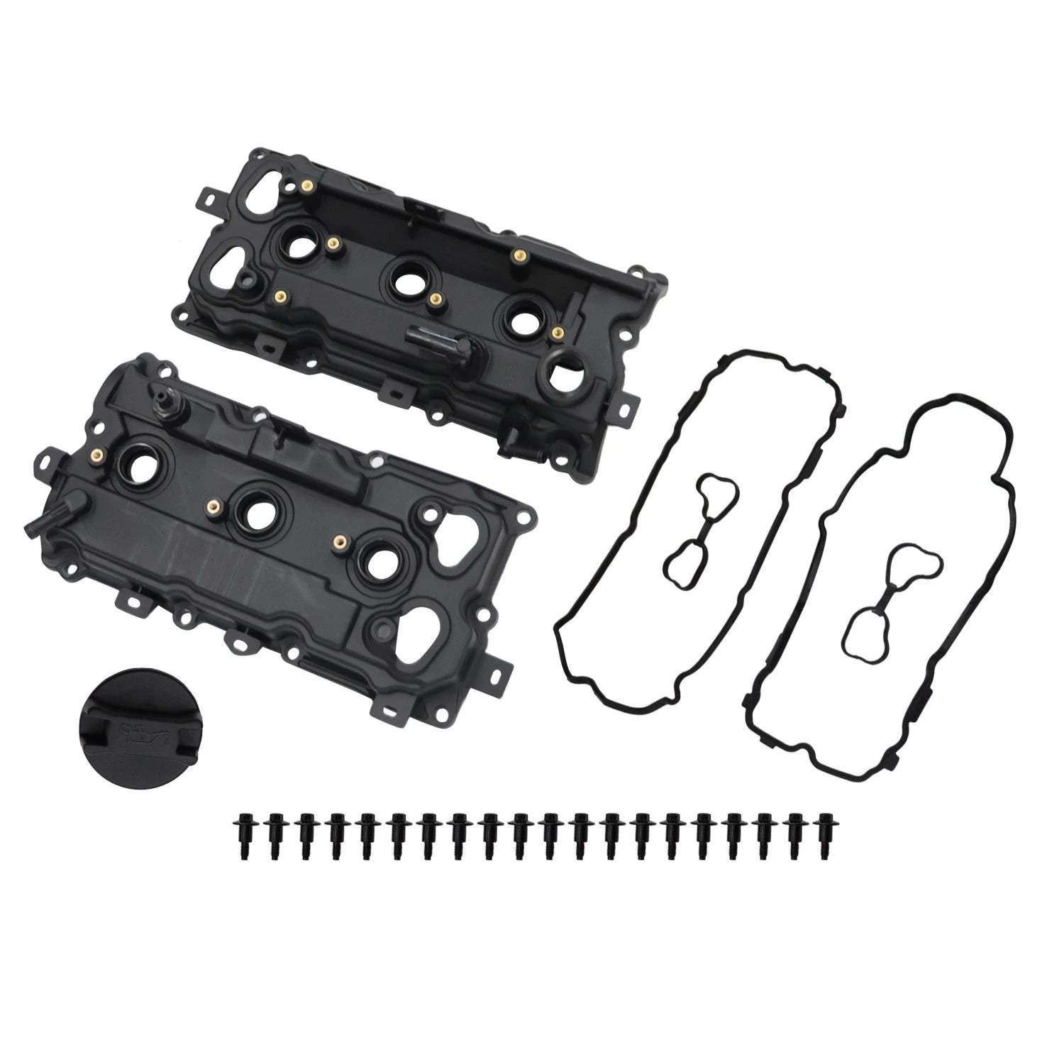 2Pcs Valve Cover w/Gasket for Nissan Maxima Murano Infiniti QX60 (2009–2020)