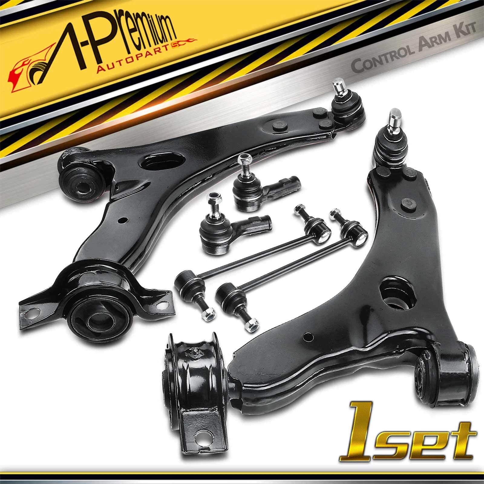 6X Front Lower Control Arm & Sway Bar Tie Rod for Ford Focus (2000–2004)