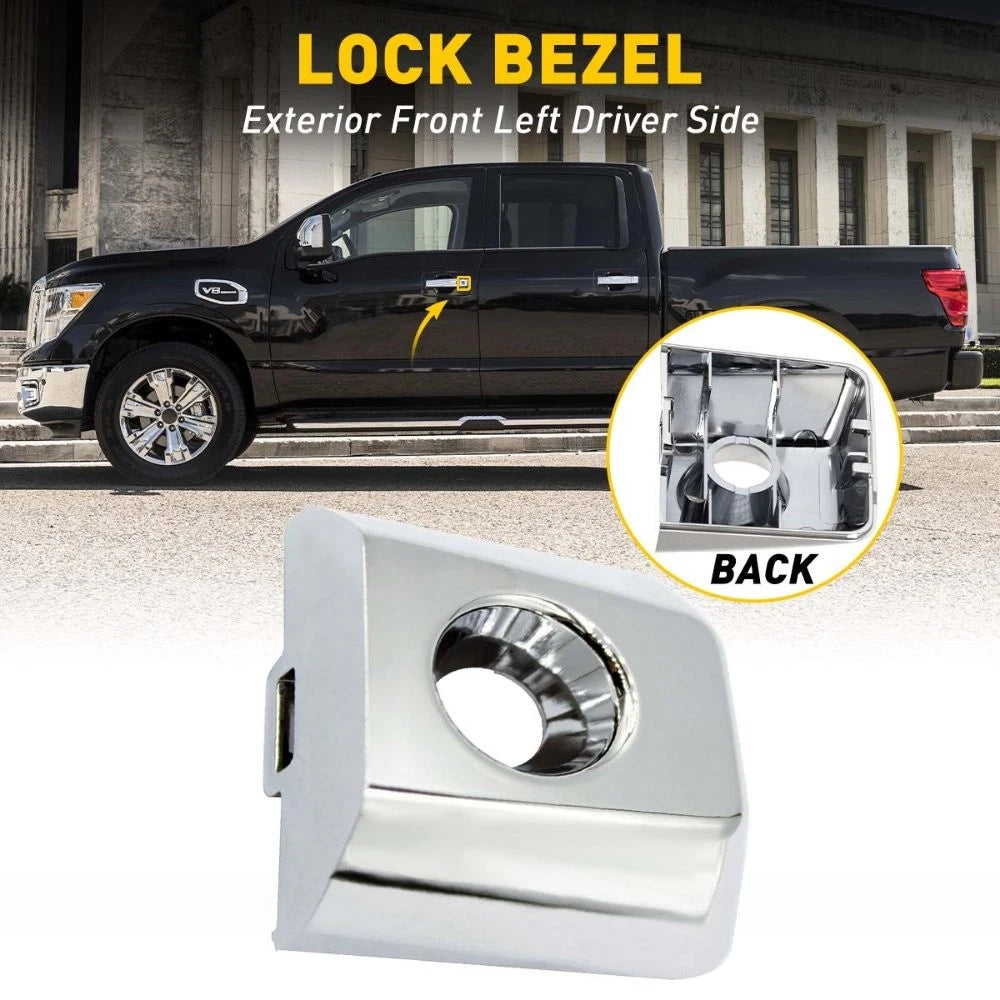 Left Door Handle Bezel Key Cover Trim for Nissan Titan (2016–2018)