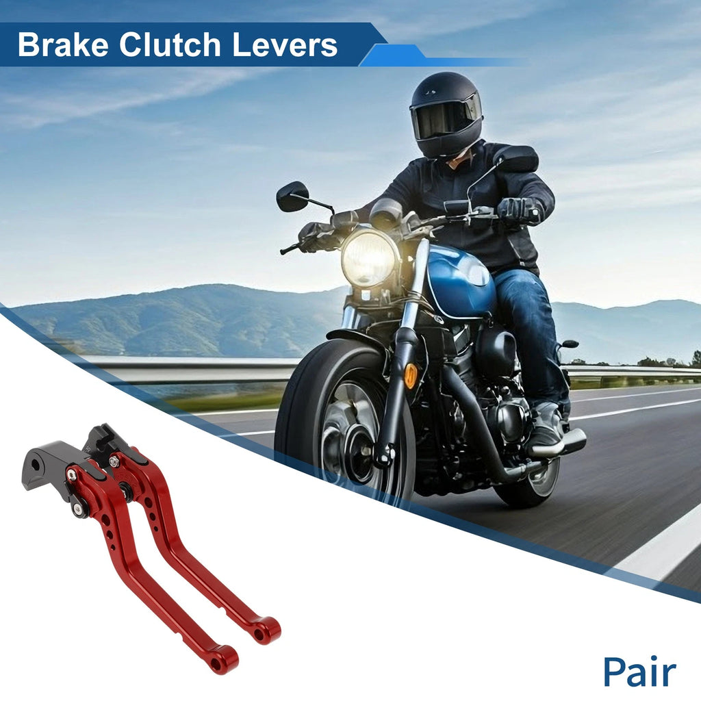 Adjustable Brake Clutch Levers for Suzuki GSXR1000 (2005–2006) Red 1 Pair
