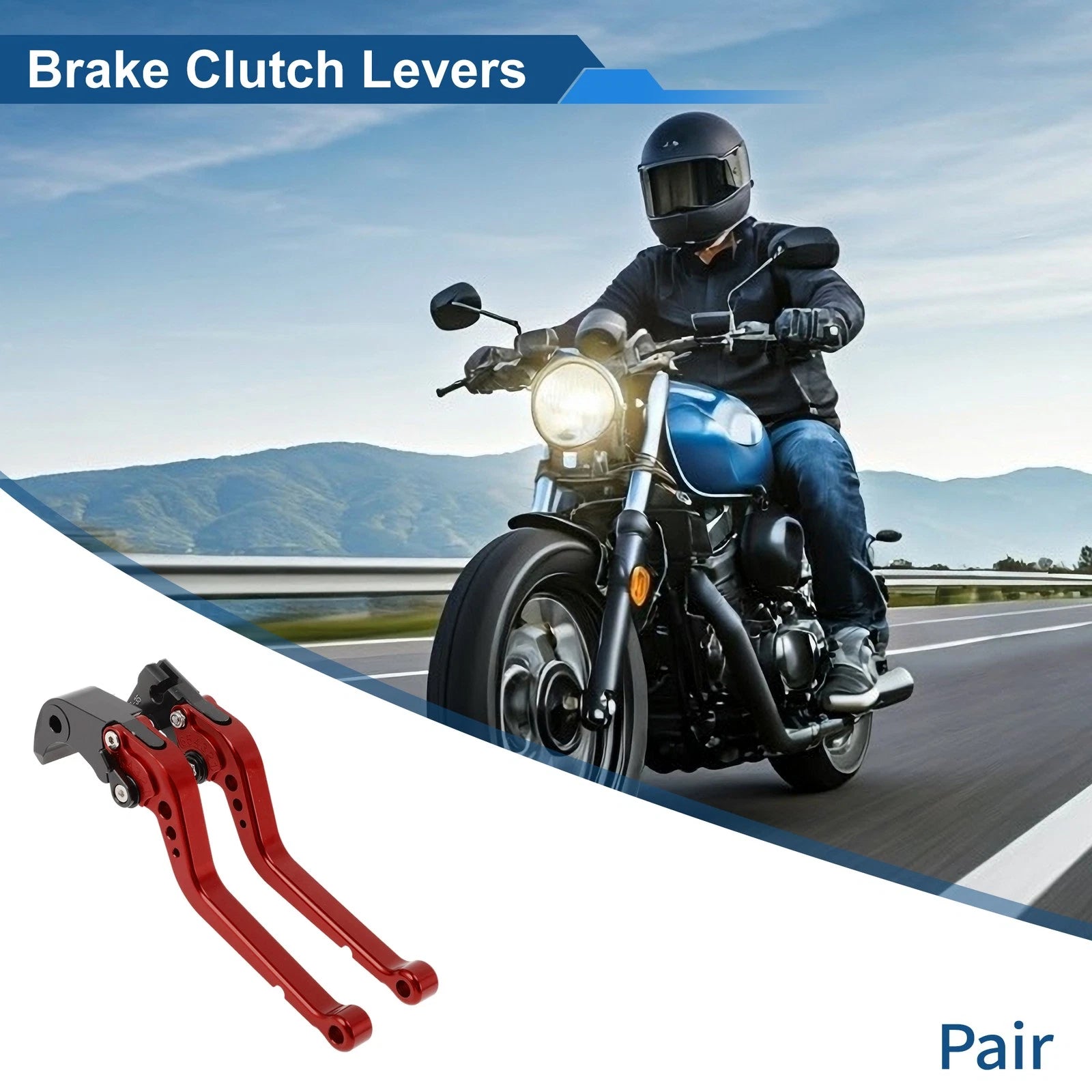 Adjustable Brake Clutch Levers for Suzuki GSXR1000 (2005–2006) Red 1 Pair