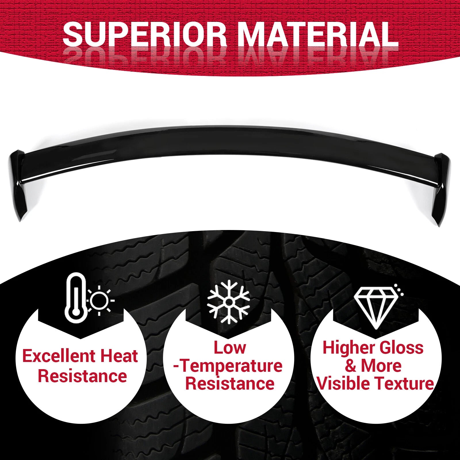Glossy Black Rear Window Roof Spoiler for Subaru Impreza WRX STI (2002–2007)