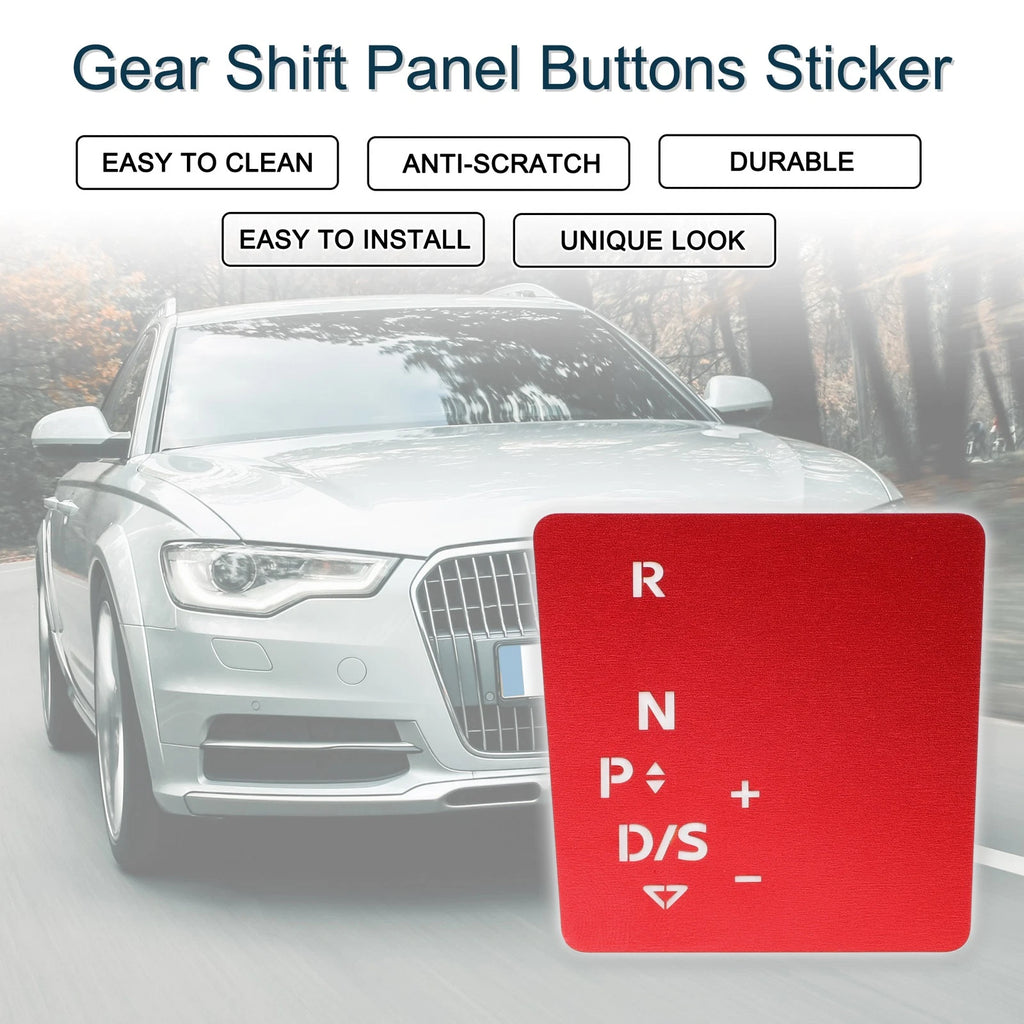 Gear Shift Panel Buttons Sticker for Audi A6 S6 A7 S7 Q7 SQ7 (2020–2023) Red