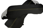 Carbon Fiber Door Panel Armrest Cover for Acura TL (2009–2014) Yellow Stitch