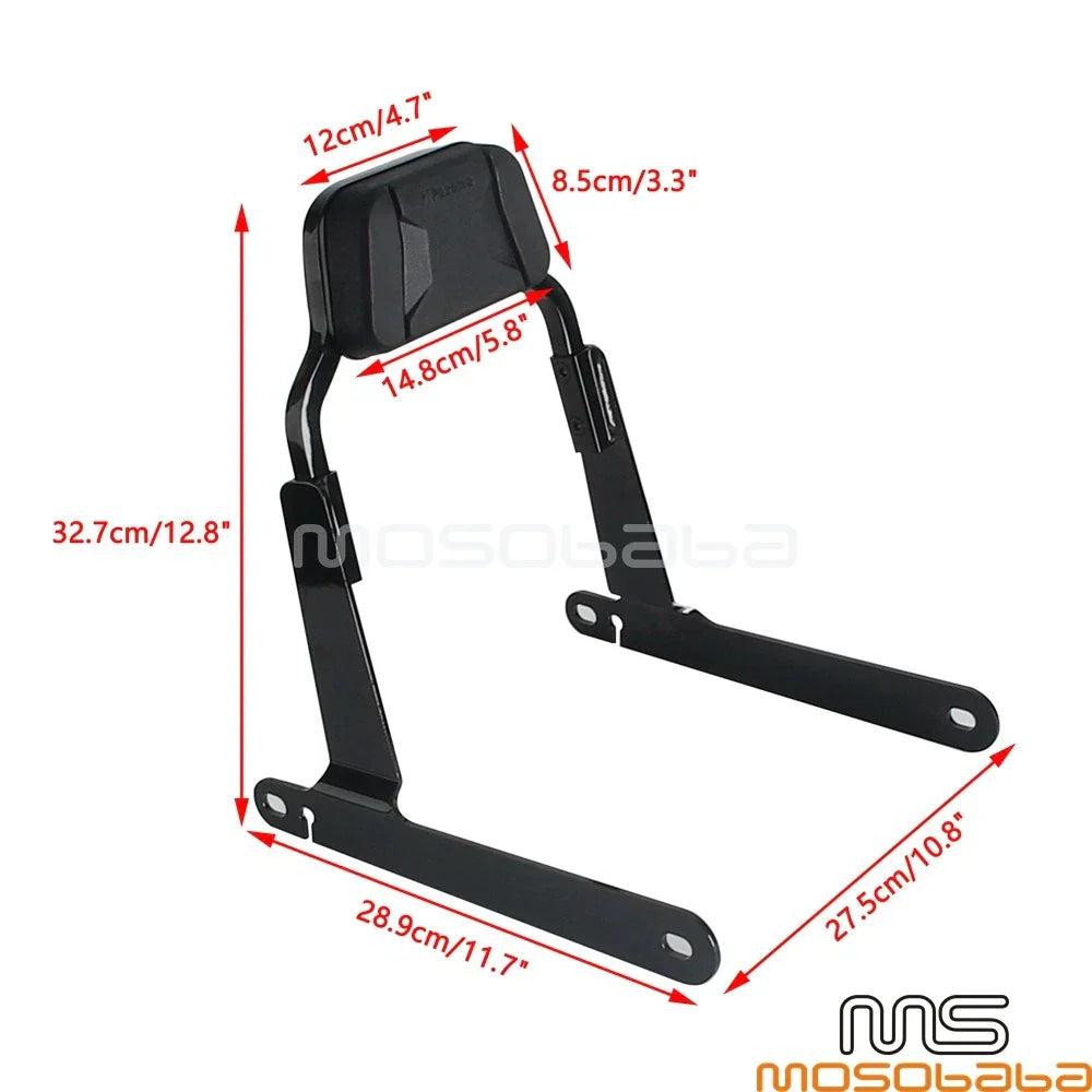 Rear Passenger Rest Pad Sissy Bar for Dyna Low Rider FXDL, Street Bob FXDB (2006-2017)