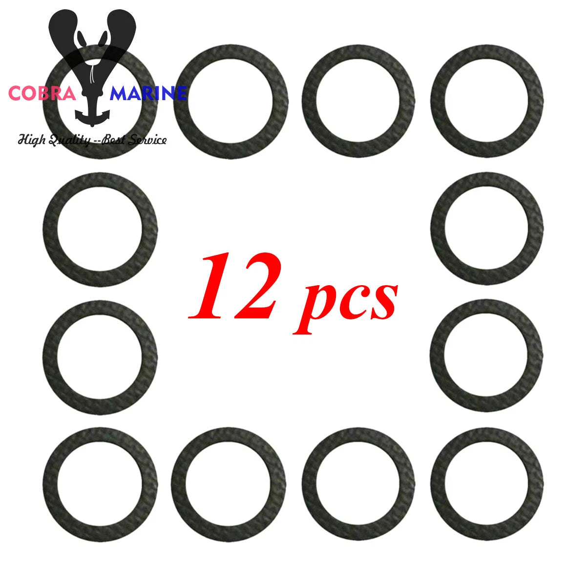 12pc Lower Gearcase Drain Gasket for Mercury MerCruiser (Replaces 12-19183, 18-2945)