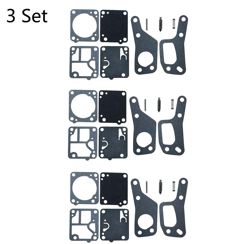 Set of 3 Carburetor Repair Kits for Zama RB19 McCulloch Mini Mac (110–140)