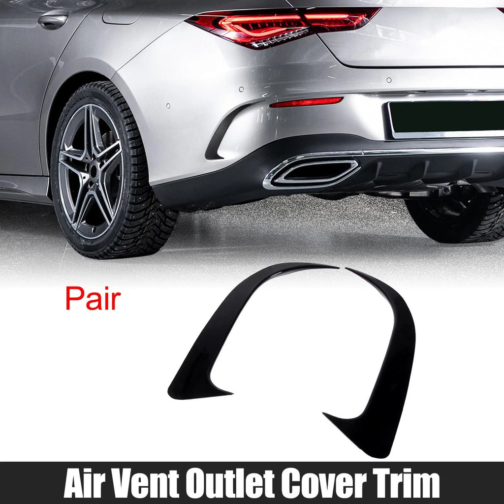 1 Pair Rear Bumper Spoiler Air Vent Outlet Cover Trim for Mercedes-Benz CLA (2014–2019)