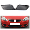 Front Bumper Fog Grille Pair for Vauxhall Corsa C (2003-2006)