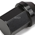 20 PCS Closed End M12x1.5 35mm Tall Black Aluminum Lug Nuts + Adapter