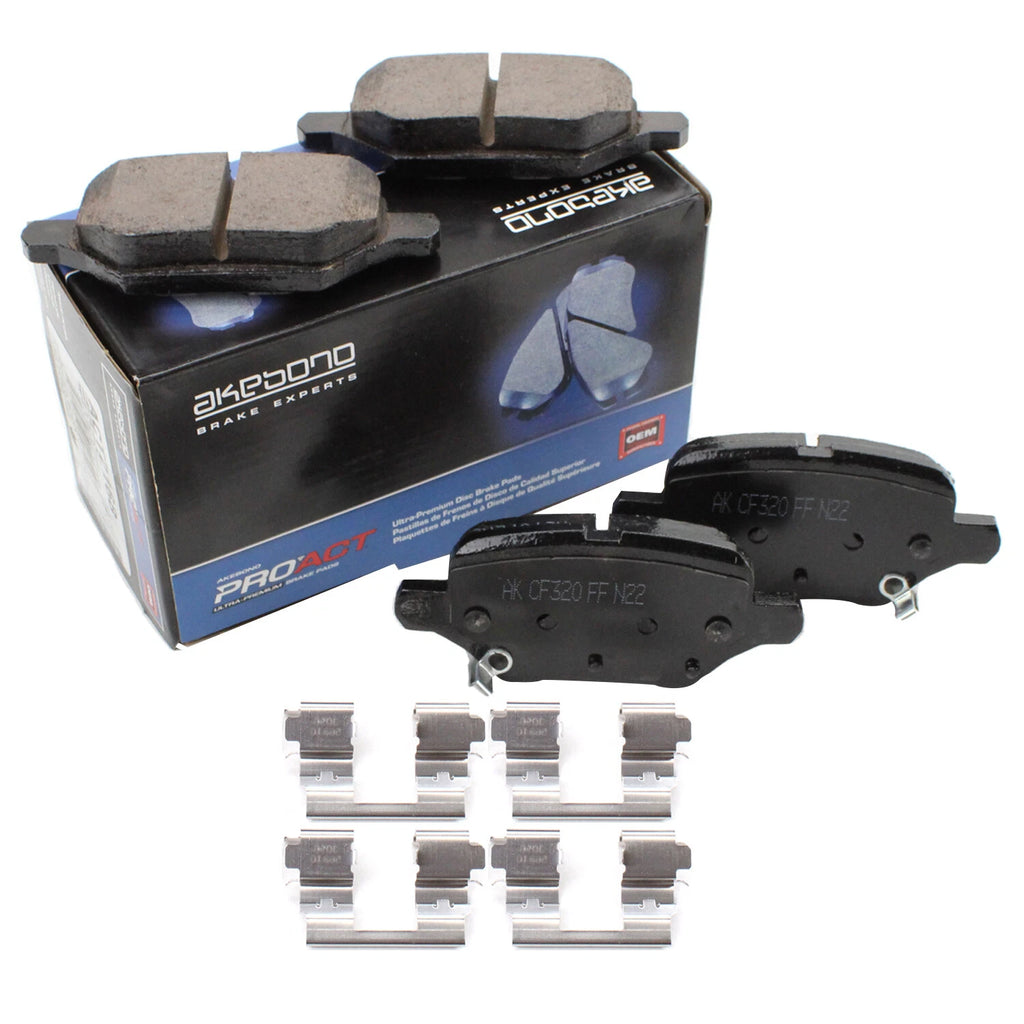 Set of 4 Akebono ProACT Rear Ceramic Brake Pads for Buick Encore, Chevrolet Trax (2018–2022)