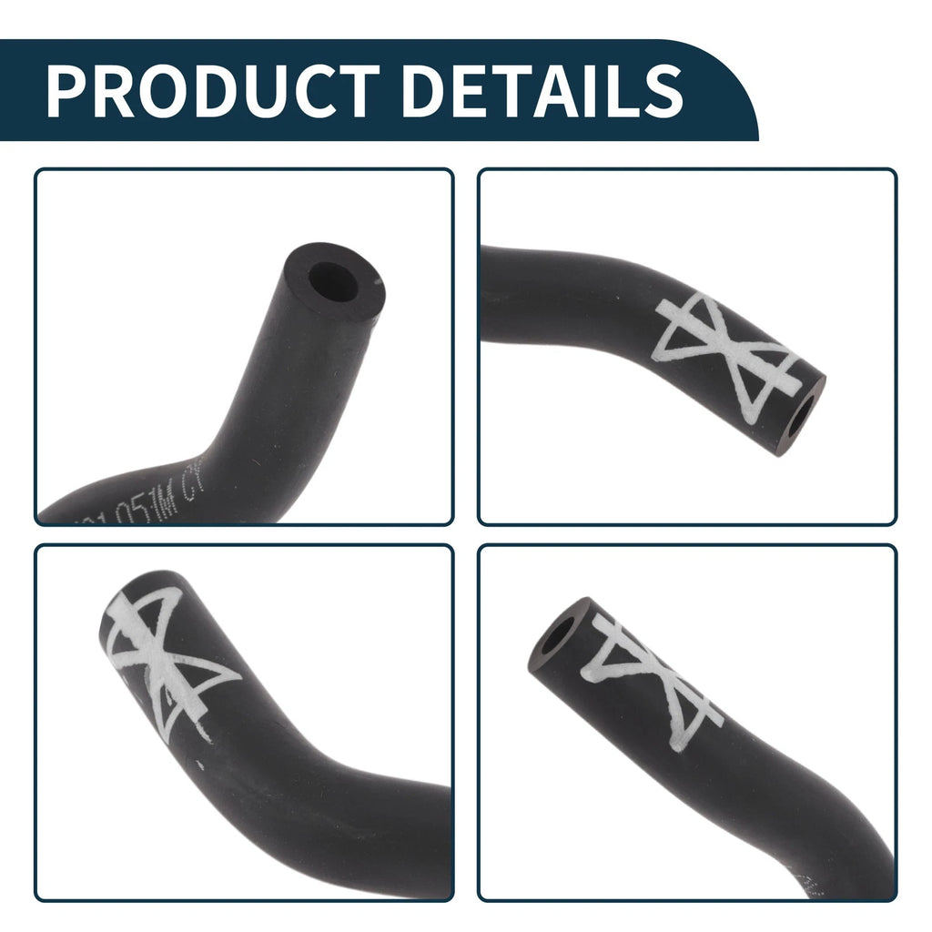 Radiator Hose Coolant Pipe for Volkswagen Tiguan 2.0L (2008–2017) No. 06K121051M Rubber Black