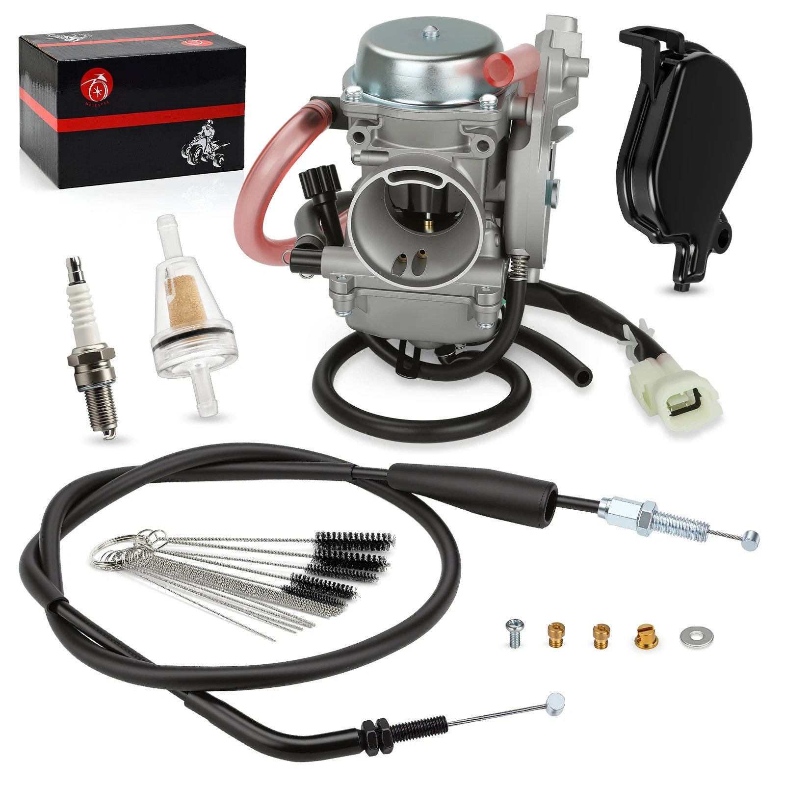 Carburetor with Throttle Cable for Kawasaki Prairie 300 (1999–2002) KVF300B KVF300A