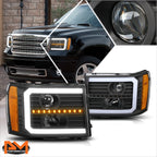 LED DRL Sequential Signal Projector Headlight for Sierra (2007–2014)