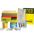 Set of 4 Mann Engine Cabin Air Oil Fuel Filters & Denso Iridium Spark Plugs for (0.044)