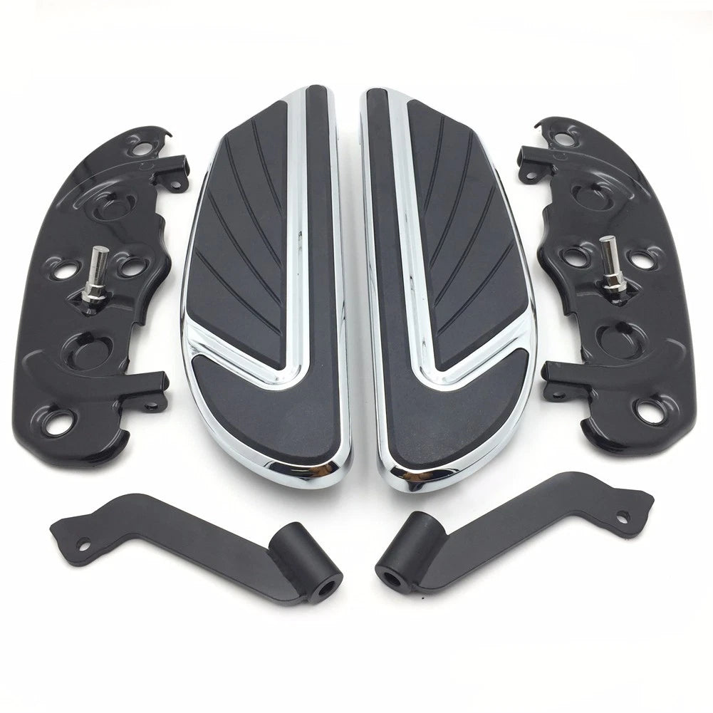 Chrome Airflow Rider Footboard Kit for Harley FLD/Softail (2012–2016)