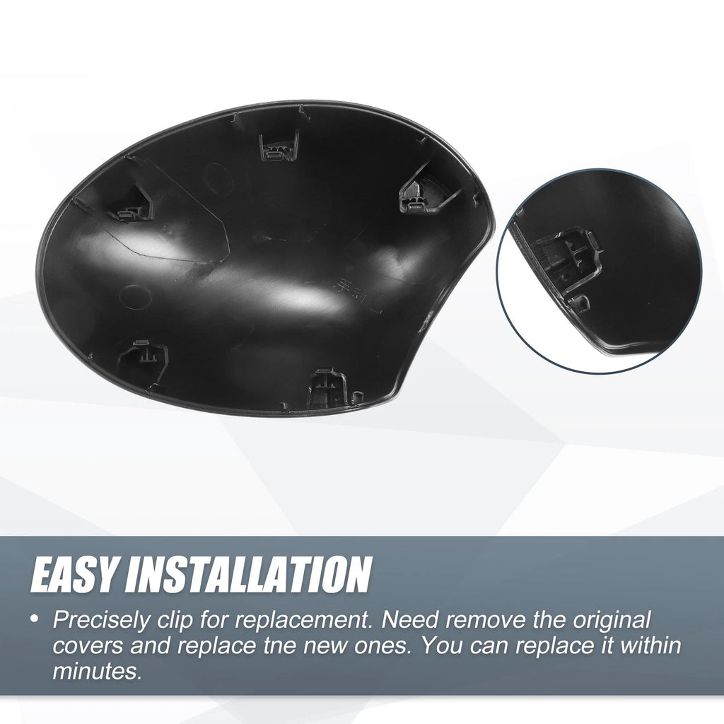 Pair Rearview Mirror Cover Cap Gray for BMW Mini Clubman R55 R56 R57 (2007–2015)