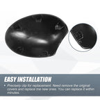Pair Rearview Mirror Cover Cap Gray for BMW Mini Clubman R55 R56 R57 (2007–2015)