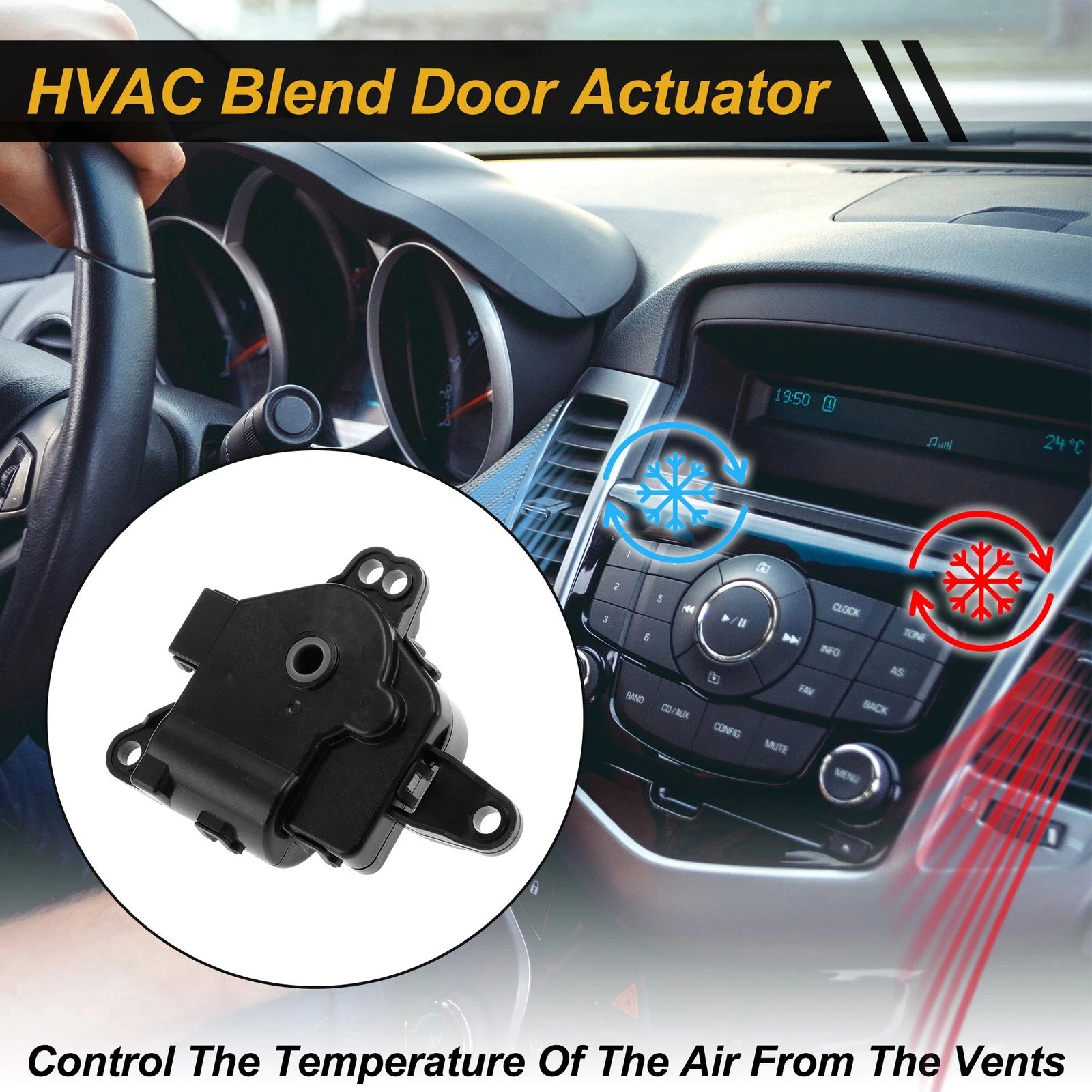 HVAC Heater Blend Door Actuator for Hyundai Elantra (2011–2016) No. 971591H050