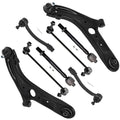 Set of 8 Front Lower Control Arms Tie Rod Ends for Hyundai Elantra (2013–2016)