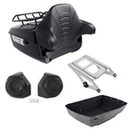 Trunk Backrest Rack Pad Speakers for Harley Touring Street Glide (2014–2026)