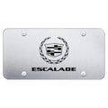 Brushed Stainless Steel License Plate -Officially Licensed for Cadillac Escalade