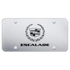 Brushed Stainless Steel License Plate -Officially Licensed for Cadillac Escalade