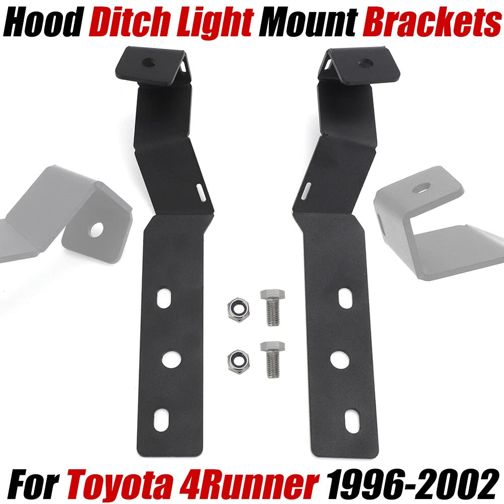 LED Pod Ditch Light Hood Hinge Mount Kit for Toyota 4Runner (1996–2002)