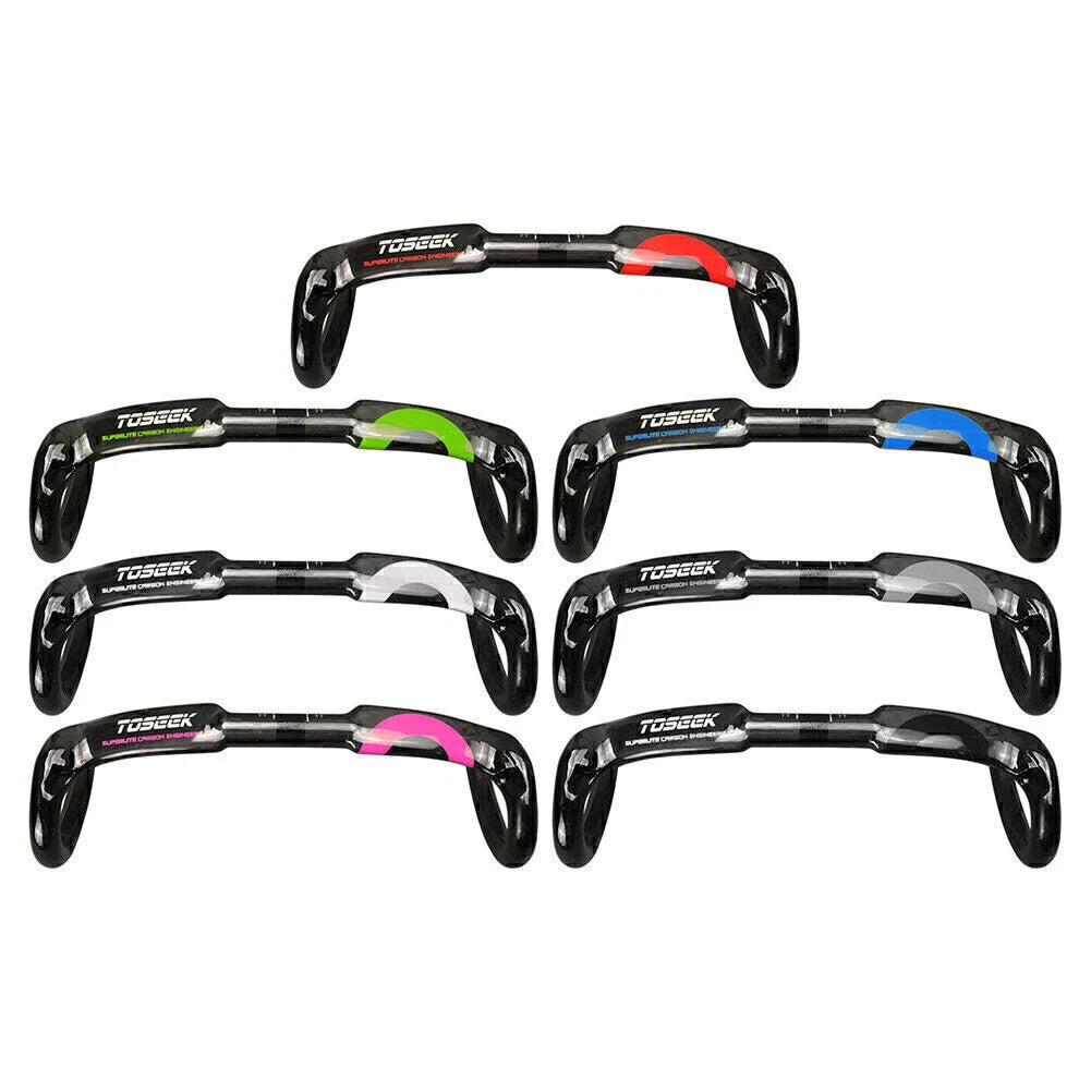 Toseek Carbon Fiber Drop Handlebar for Road Bike (400/420/440mm)