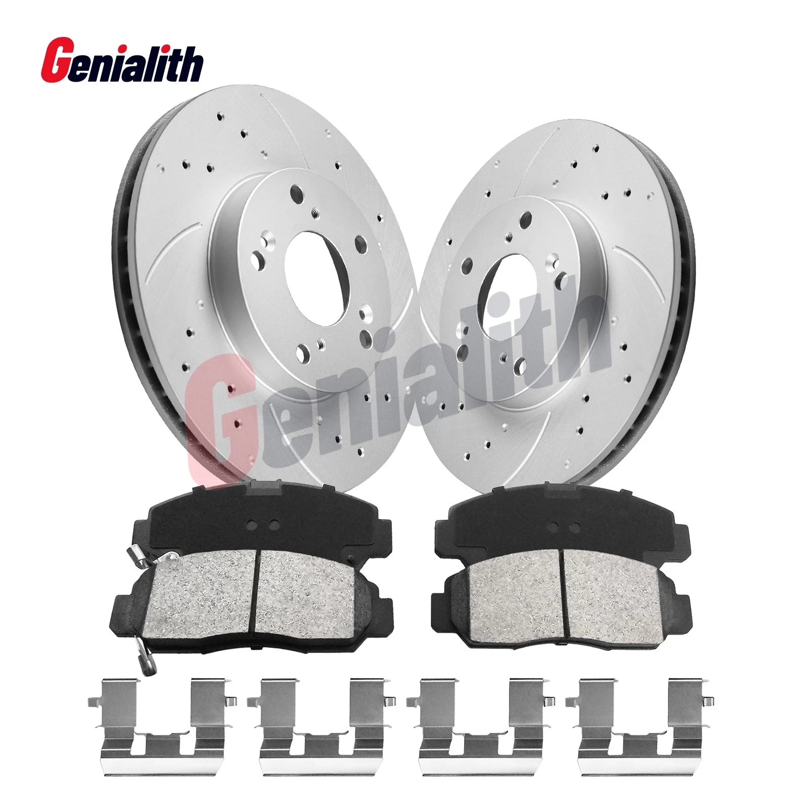 Front Drilled Slotted Brake Rotors & Ceramic Pads for Honda Civic (2006–2010)