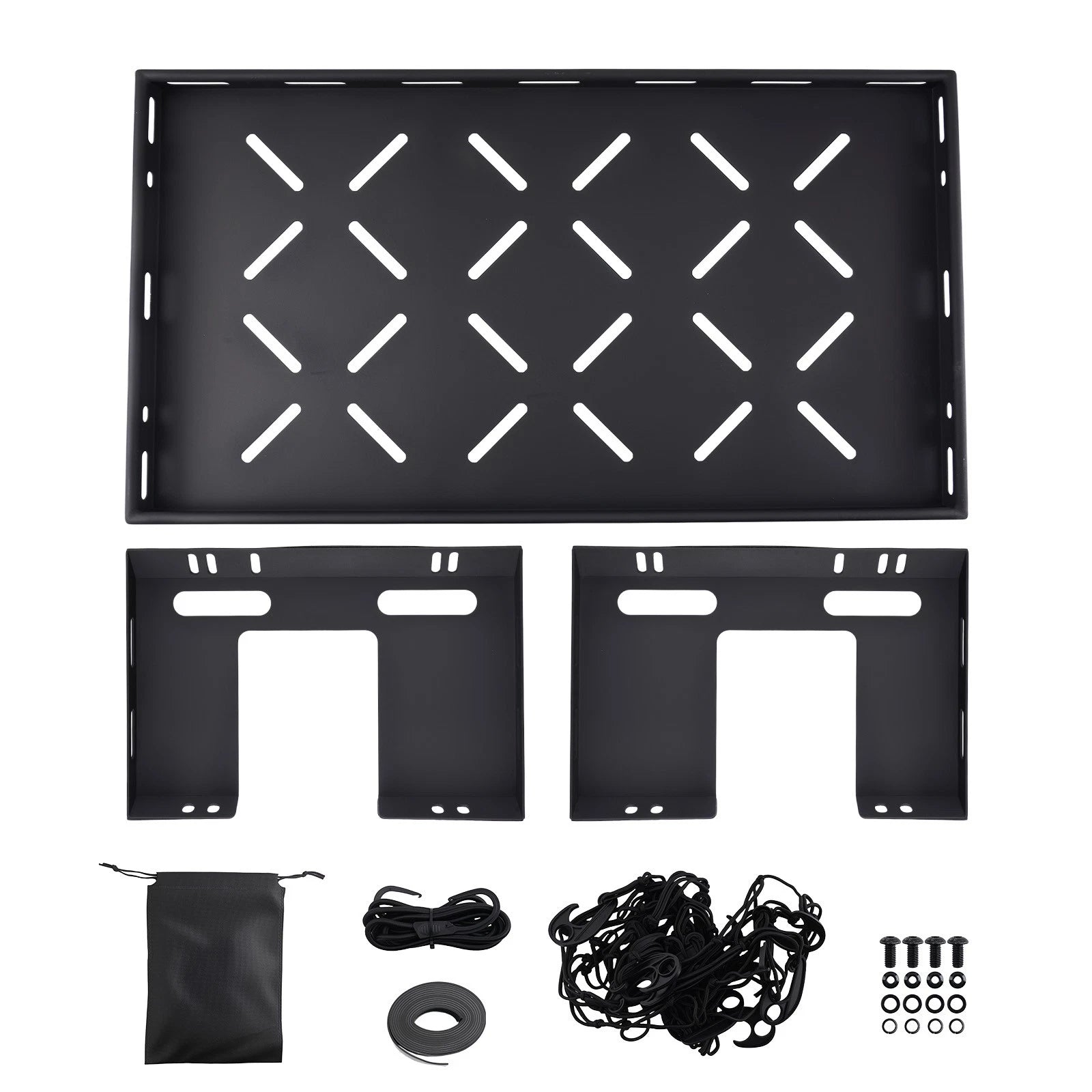 Black Steel Cargo Basket for Jeep Wrangler JK JL (2007–2026) Unlimited 4-Door