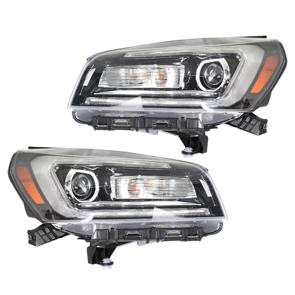 Set of 2 Projector Headlights for GMC Acadia (2013–2016) Halogen w/LED