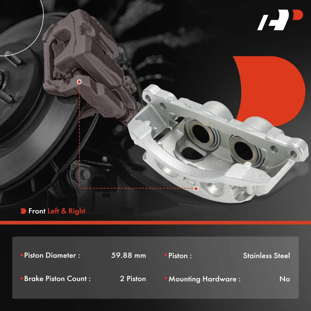 Pair Front Brake Calipers for Chevy Silverado 2500 HD (2020-2025)