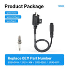 Ignition Coil + Spark Plug + Cap for Kawasaki Prairie KVF 650 700 (2002–2006)