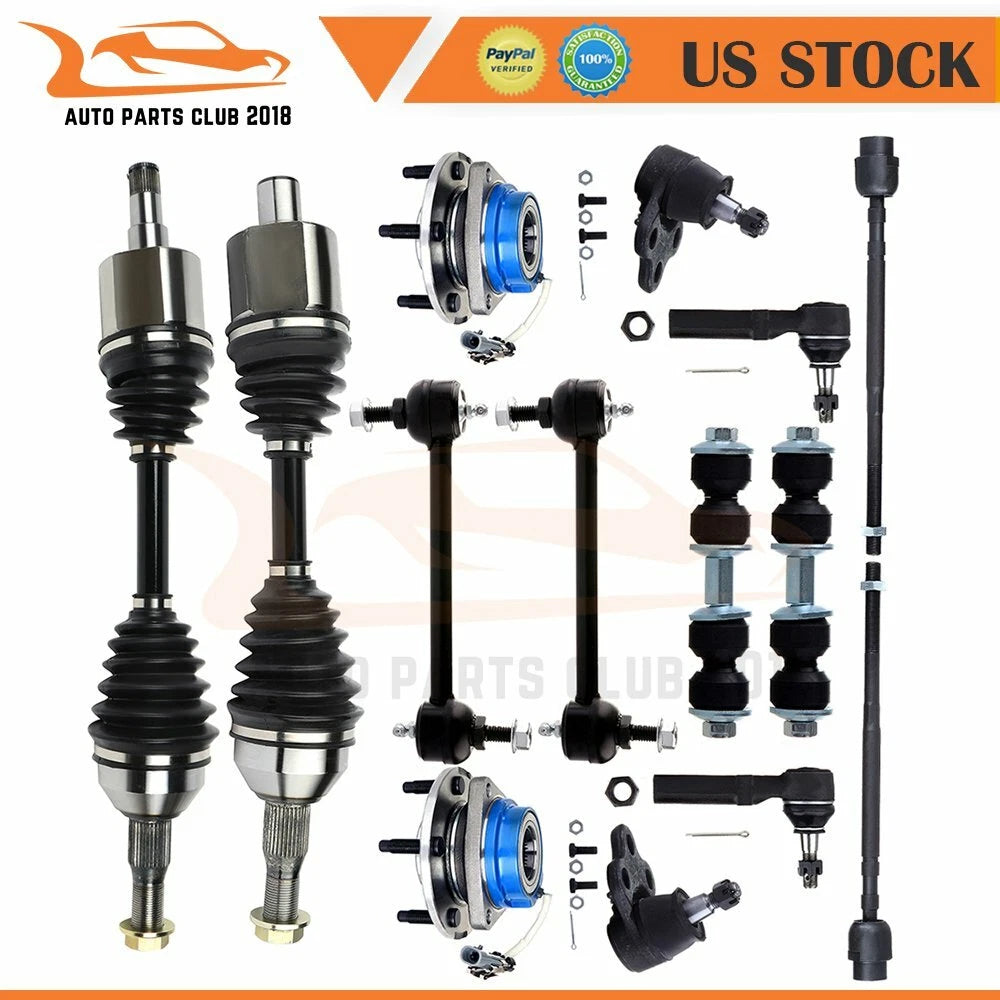 Front Tie Rod End Kit & Wheel Hub Bearing for Chevrolet Impala (2000–2011)