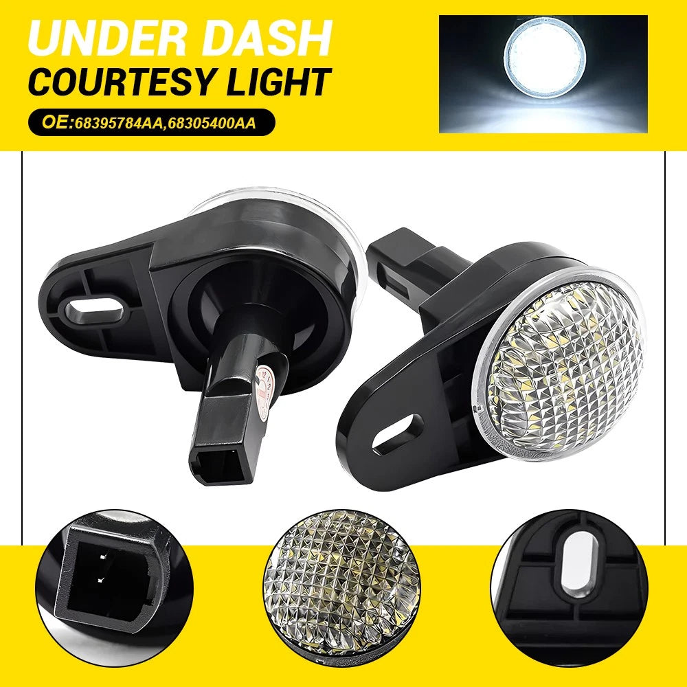 LED Footwell Step Courtesy Light for Dodge RAM 1500 2500 3500 Jeep Wrangler TJ (2000–2023)