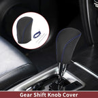 1 Pc Gear Shift Knob Cover for Subaru Forester (2006–2012) Black Blue Faux Leather