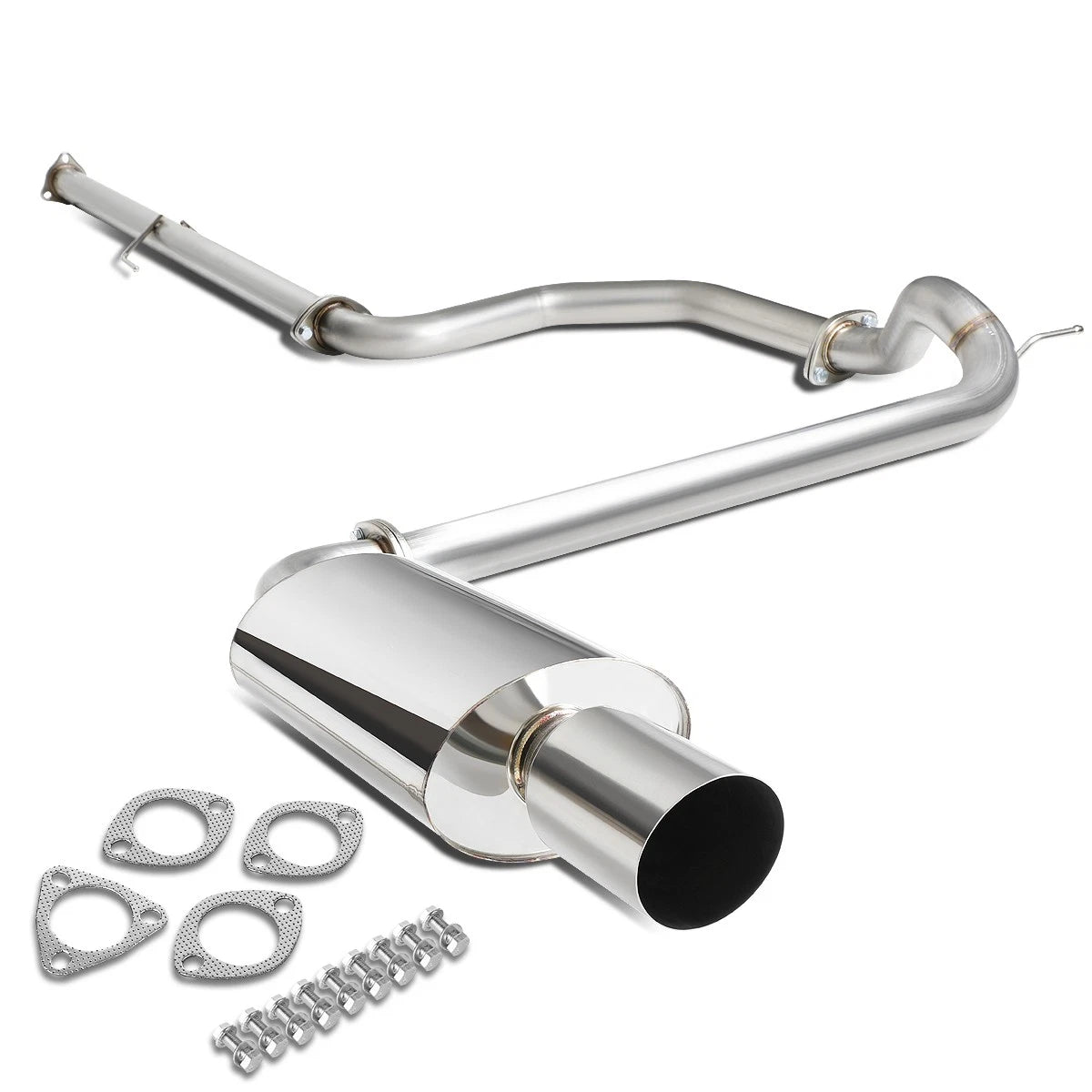 4" Round Muffler Tip Catback Exhaust System for Honda Civic ED (1989–1991)