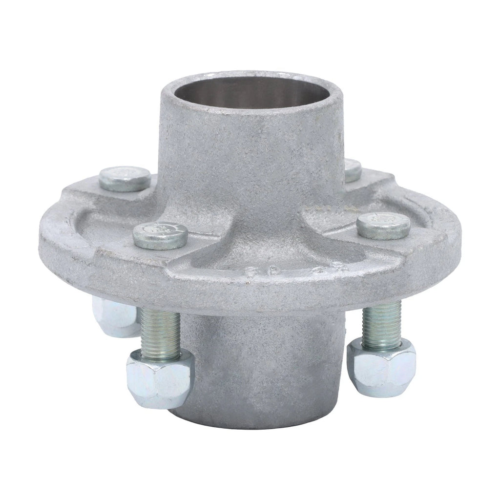 Set of 2 Galvanized Trailer Hubs for 4x4 Trailers (1" or 1.0625" Spindle)