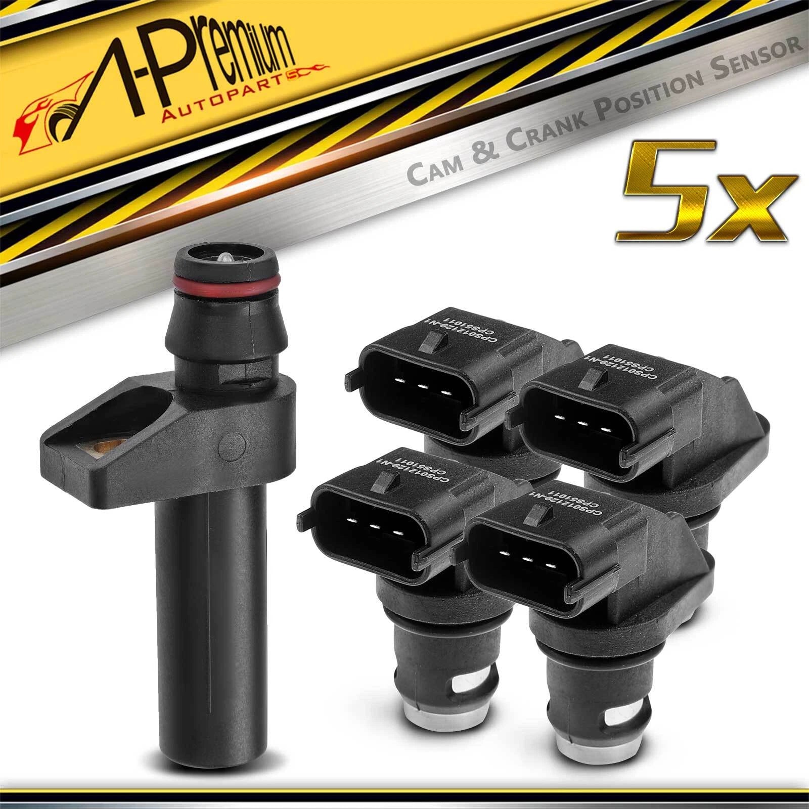 Set of 4 Camshaft & Crankshaft Position Sensors for Mercedes-Benz E420 SL600 (1997–2002)