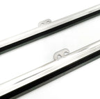 Windshield Wiper Blades Front Set Polished Stainless Hook Type for Car (8.25")