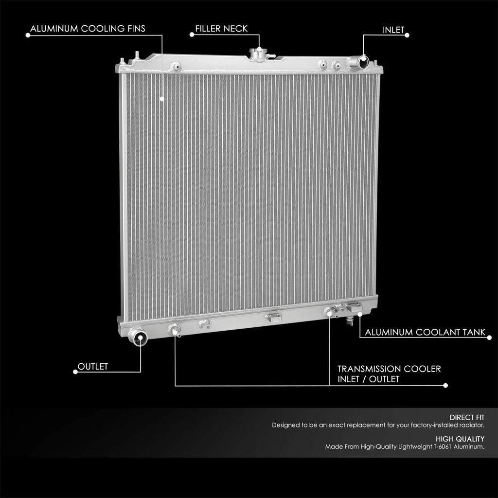 Full Aluminum Core Radiator for Nissan Frontier Pathfinder Xterra (2005–2019)