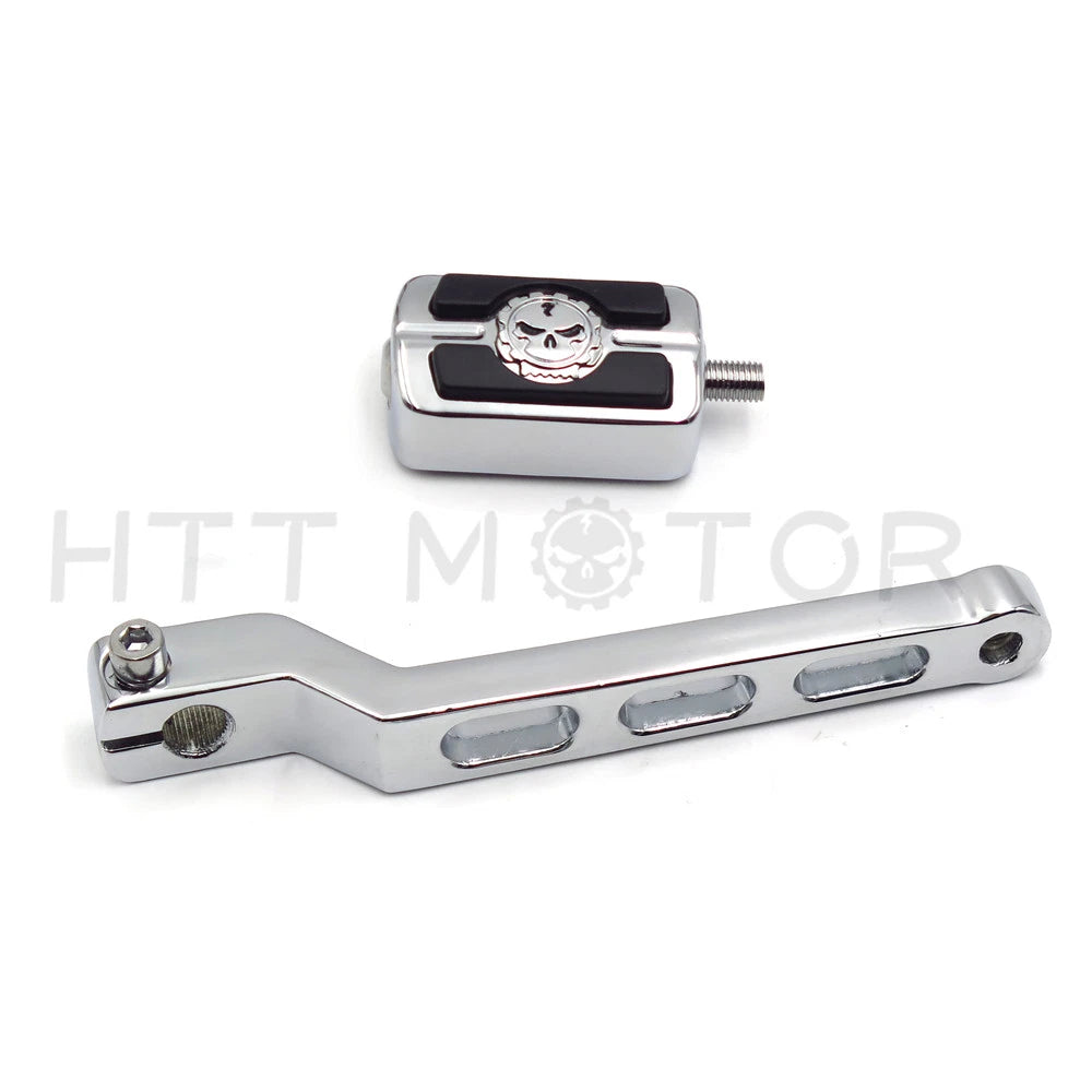 Chrome Rear Heel Shift Lever Skull Shifter Peg for Harley Road Glide (2016–2018)