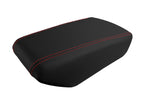 Leather Console Lid Armrest Cover for Nissan Maxima (2016–2021) Red Stitch