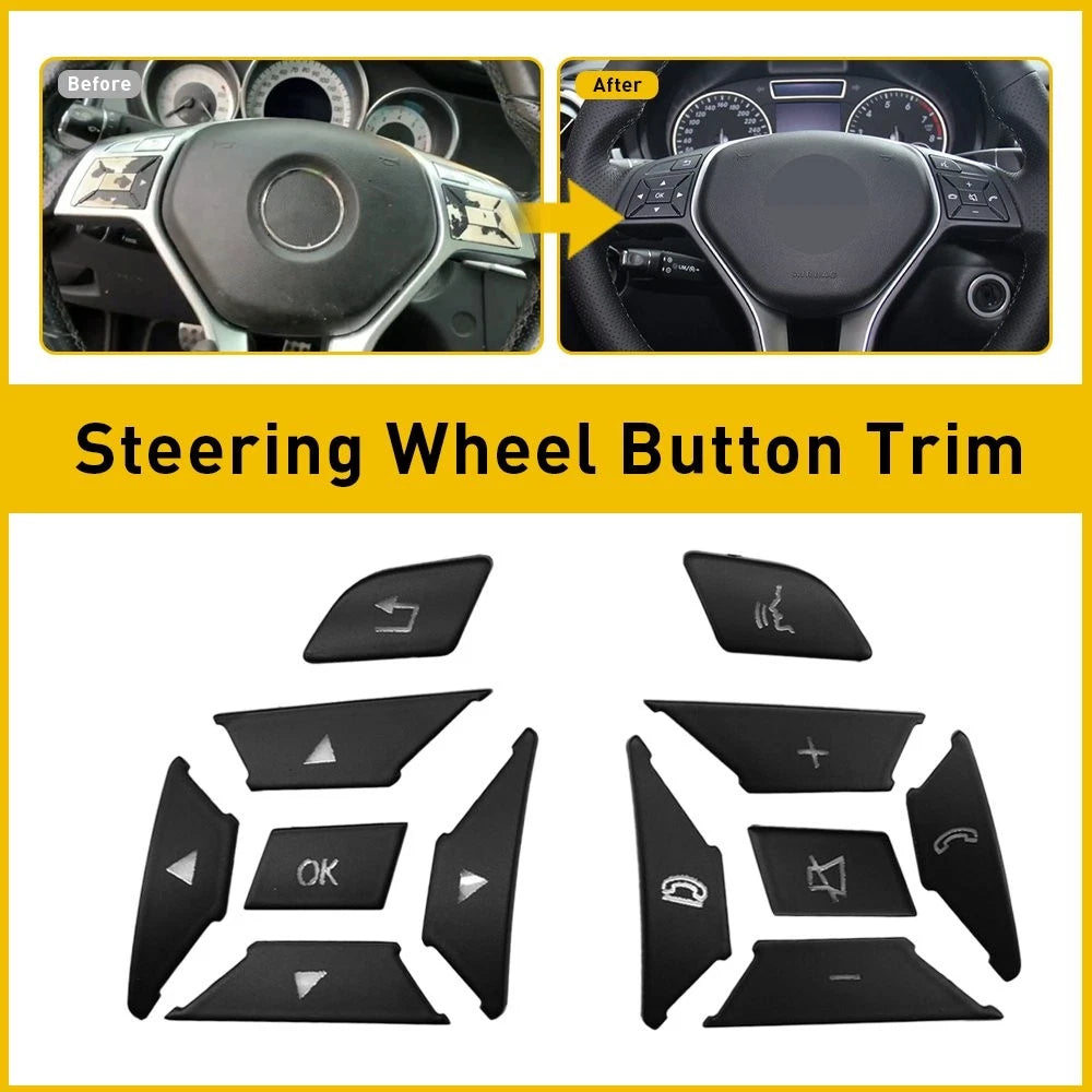 12x Steering Wheel Switch Button for Mercedes E-Class C200 E250 E350 GLK250 (2009–2016)