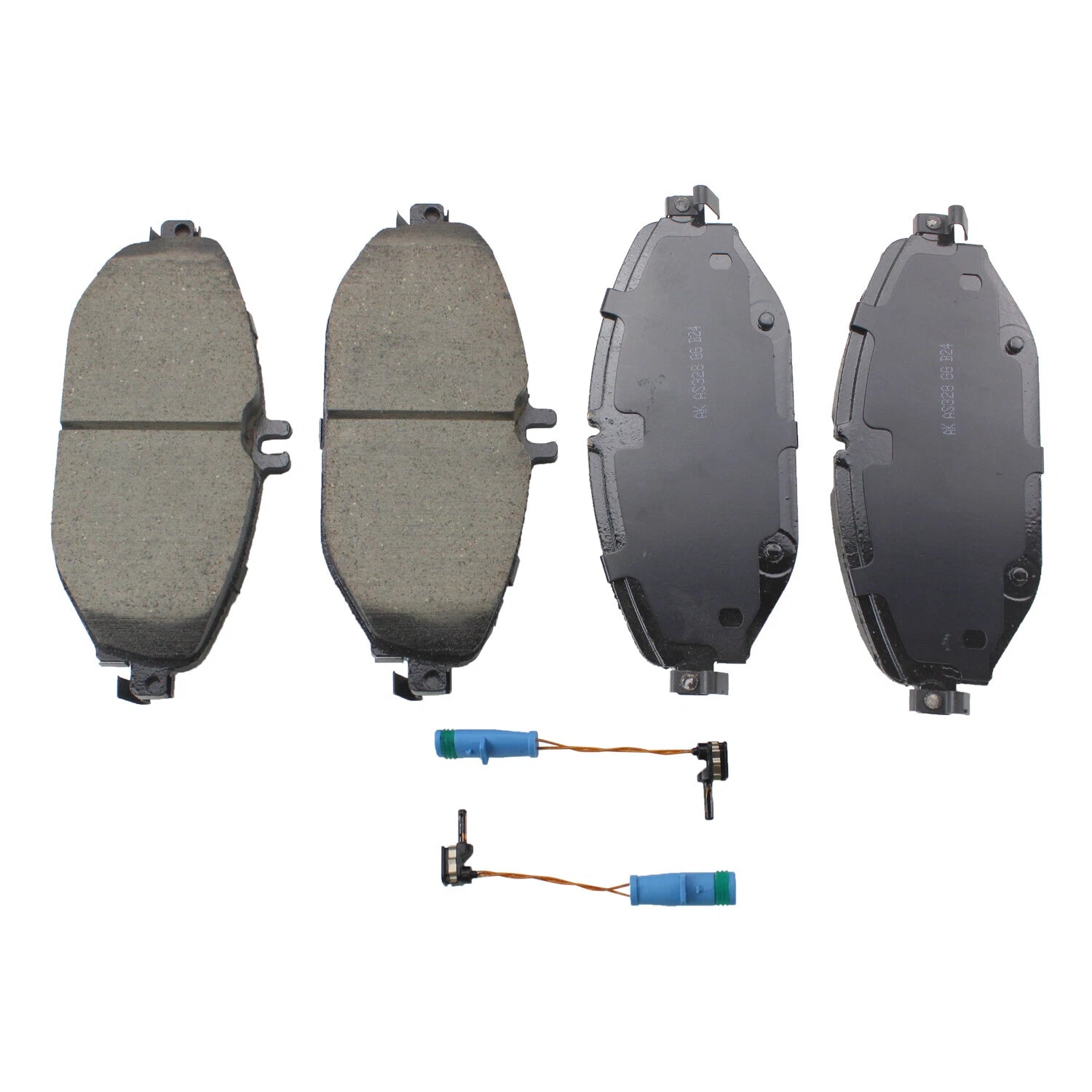 Set of 4 Akebono EURO Front Ceramic Disc Brake Pads for MB W205 C300 (2015–2021)