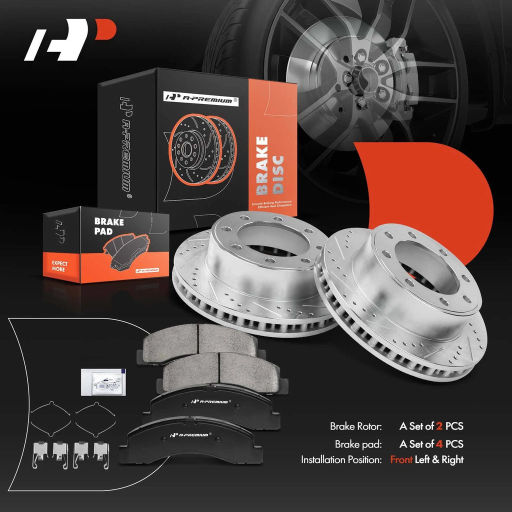 Front Disc Rotors & Ceramic Pads for Ford F-250 Super Duty (1999–2004)