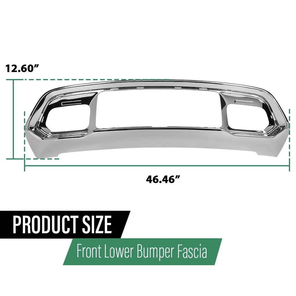 Front Bumper Lower Fascia Grille Frame Chrome for Jeep Grand Cherokee (2017–2022)