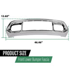 Front Bumper Lower Fascia Grille Frame Chrome for Jeep Grand Cherokee (2017–2022)